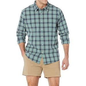 Goodthreads Men's Standard Fit Long-Sleeve Stretch Poplin Shirt NWT Size XXL